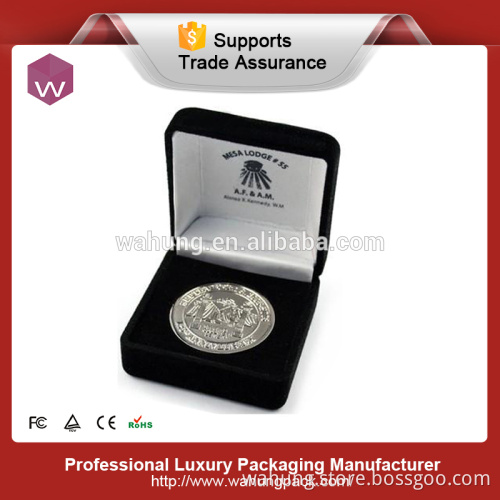 black velvet medal box & coin box